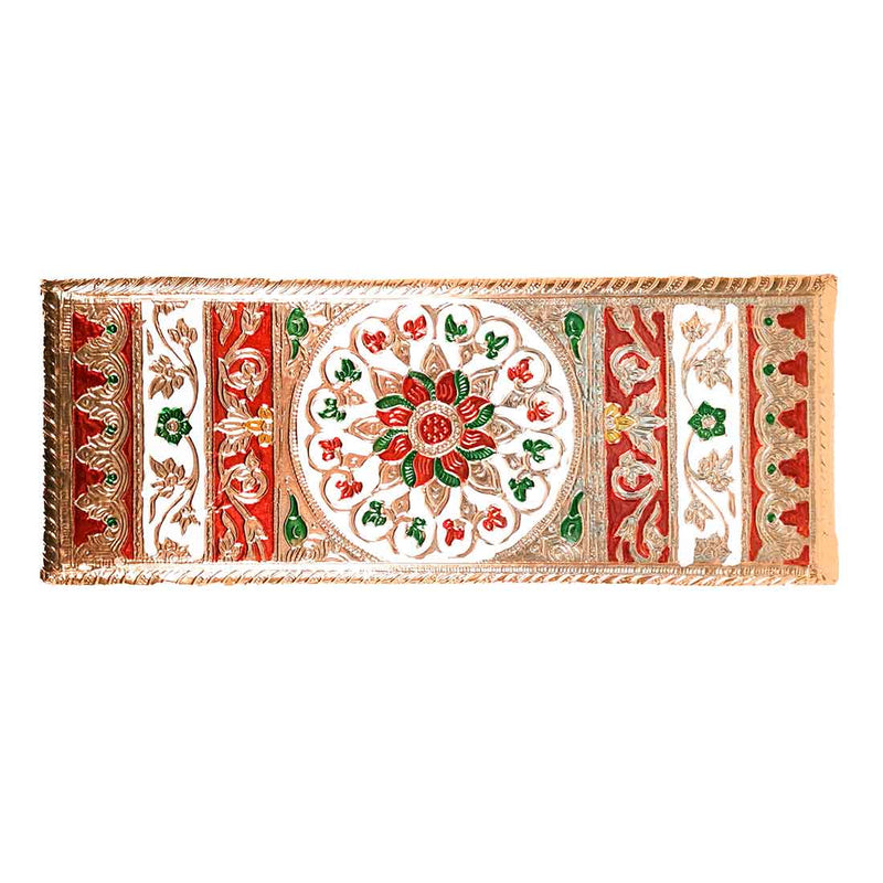 Pooja Chowki Bajot | Minakari Patla Set - For Pooja, Weddings & Festivals - 12 Inch - Apkamart