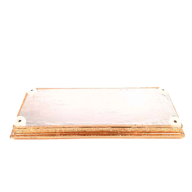 Pooja Chowki Bajot | Minakari Patla Set - For Pooja, Weddings & Festivals - 12 Inch - Apkamart