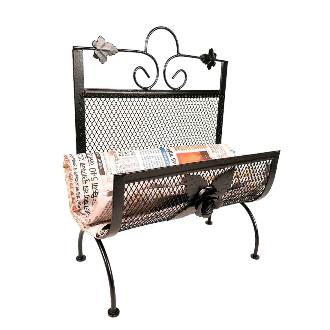 Magazine Holder | Newspaper Stand Cum Organizer - For Home Decor, Living Room, Organising & Gifts - 12 Inch - Apkamart #Style_Pack of 1