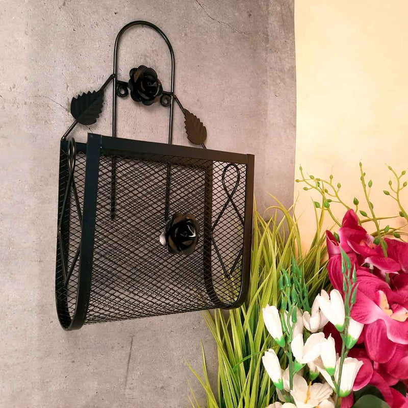 Magazine Holder Wall Mount | Wall Hanging Newspaper Stand - For Home, Office, Living Room, Organizing & Gifts - 13 Inch - Apkamart