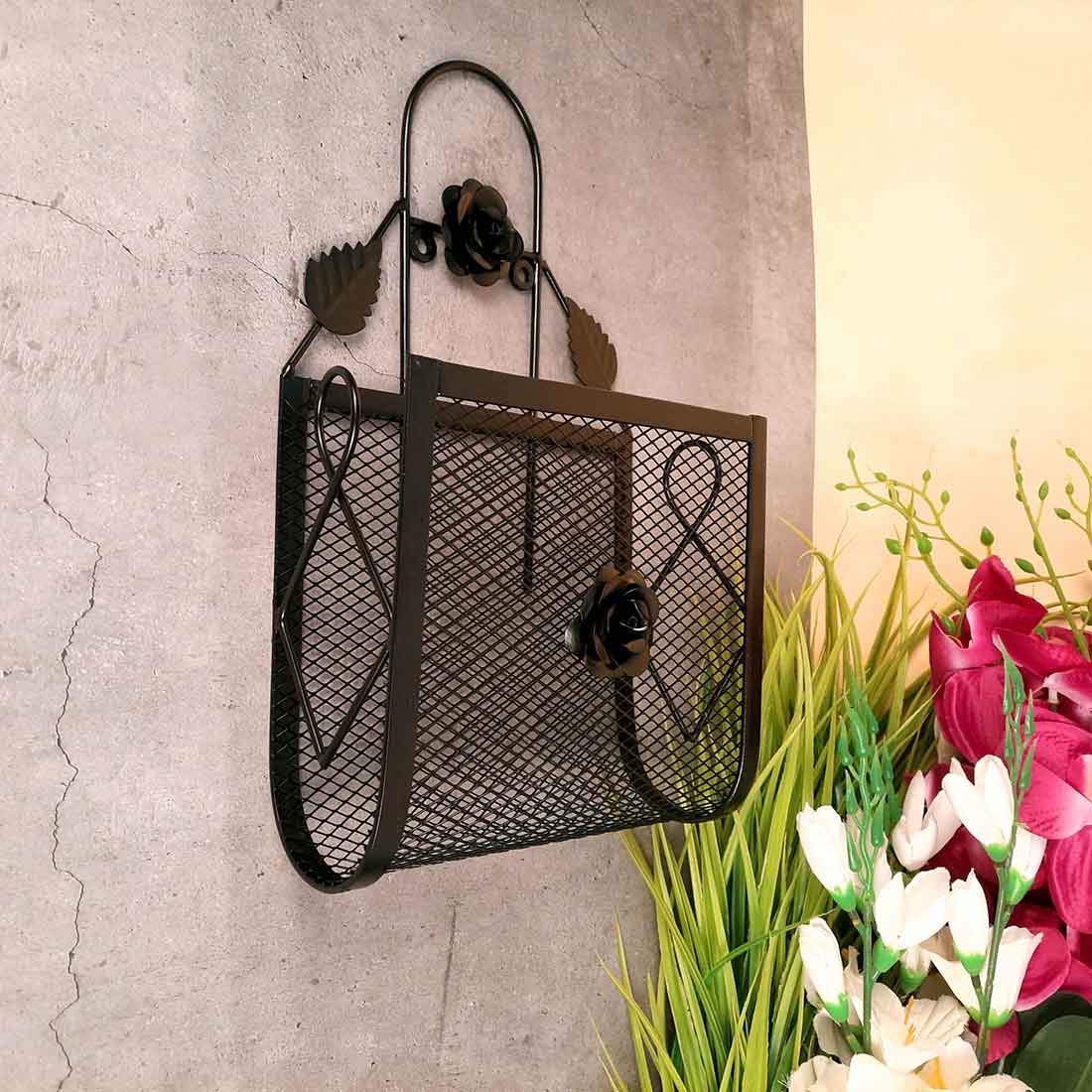 Magazine Holder Wall Mount | Wall Hanging Newspaper Stand - For Home, Office, Living Room, Organizing & Gifts - 13 Inch - Apkamart #Style_Pack of 1