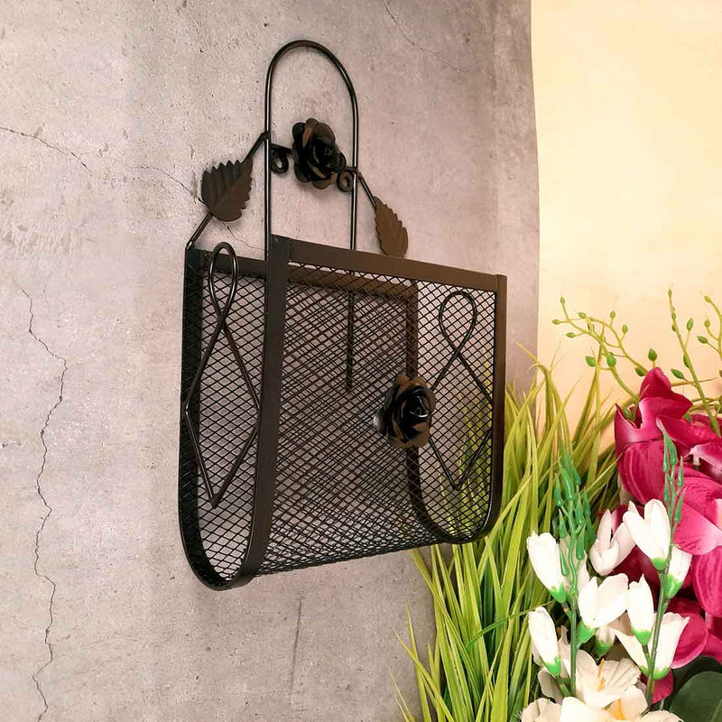 Magazine Holder Wall Mount | Wall Hanging Newspaper Stand - For Home, Office, Living Room, Organizing & Gifts - 13 Inch - Apkamart
