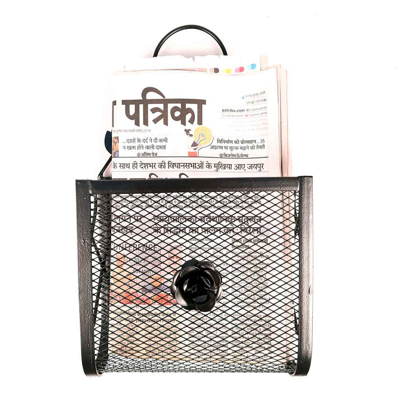Magazine Holder Wall Mount | Wall Hanging Newspaper Stand - For Home, Office, Living Room, Organizing & Gifts - 13 Inch - Apkamart