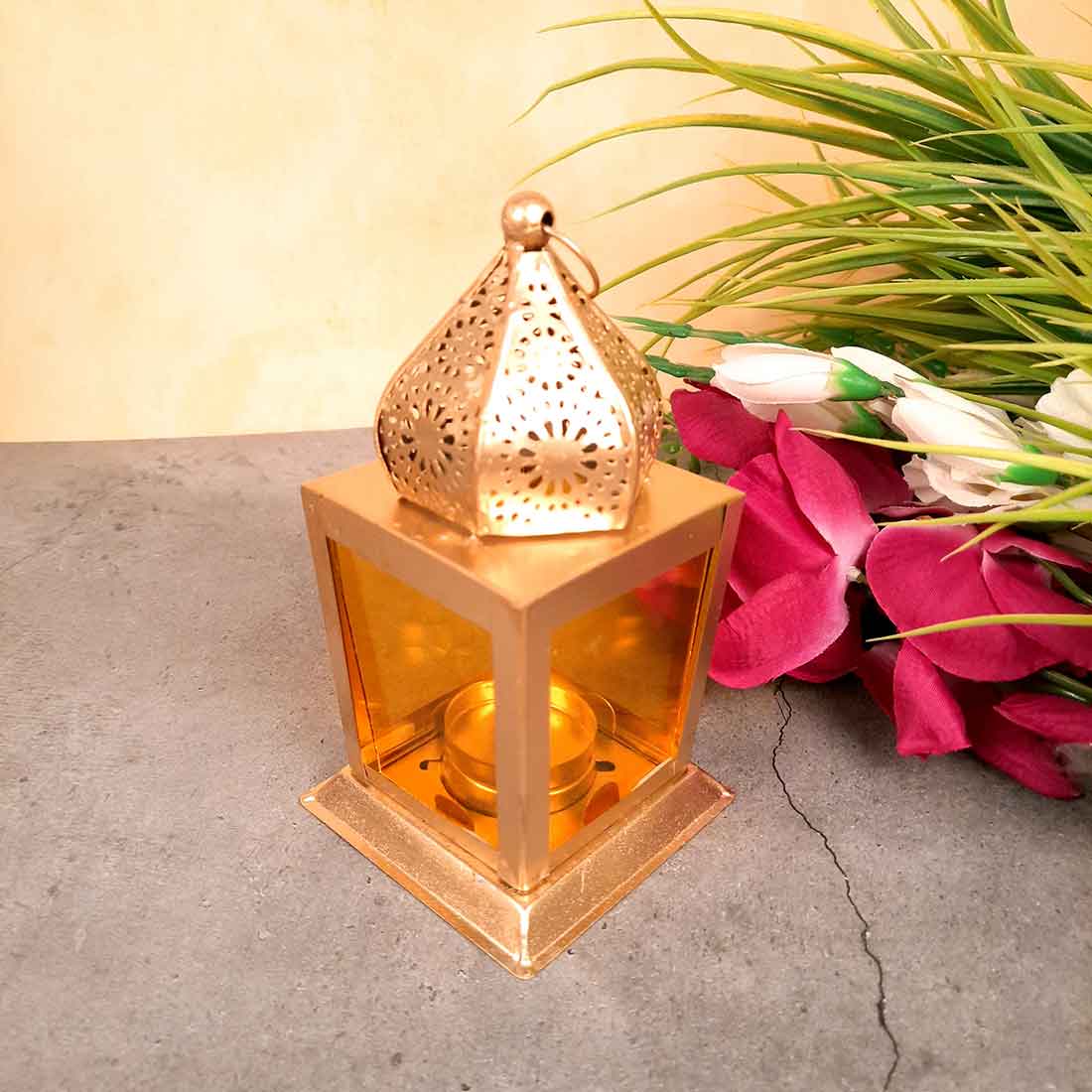 Moroccan Lantern Candle Stand | Tea Light Holder - For Home, Living room Decor & Gifts - 7 Inch - Apkamart #Style_Pack of 1