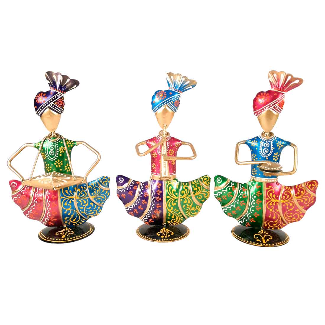 Musician Showpiece Set of 3 - For Table & Home Decor - 9 Inch - Apkamart