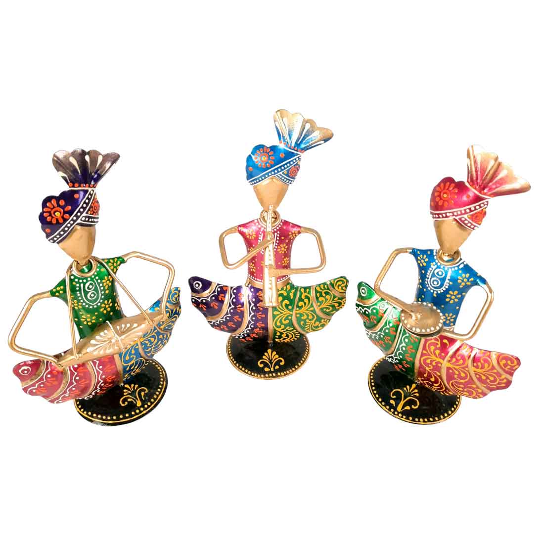 Musician Showpiece Set of 3 - For Table & Home Decor - 9 Inch - Apkamart