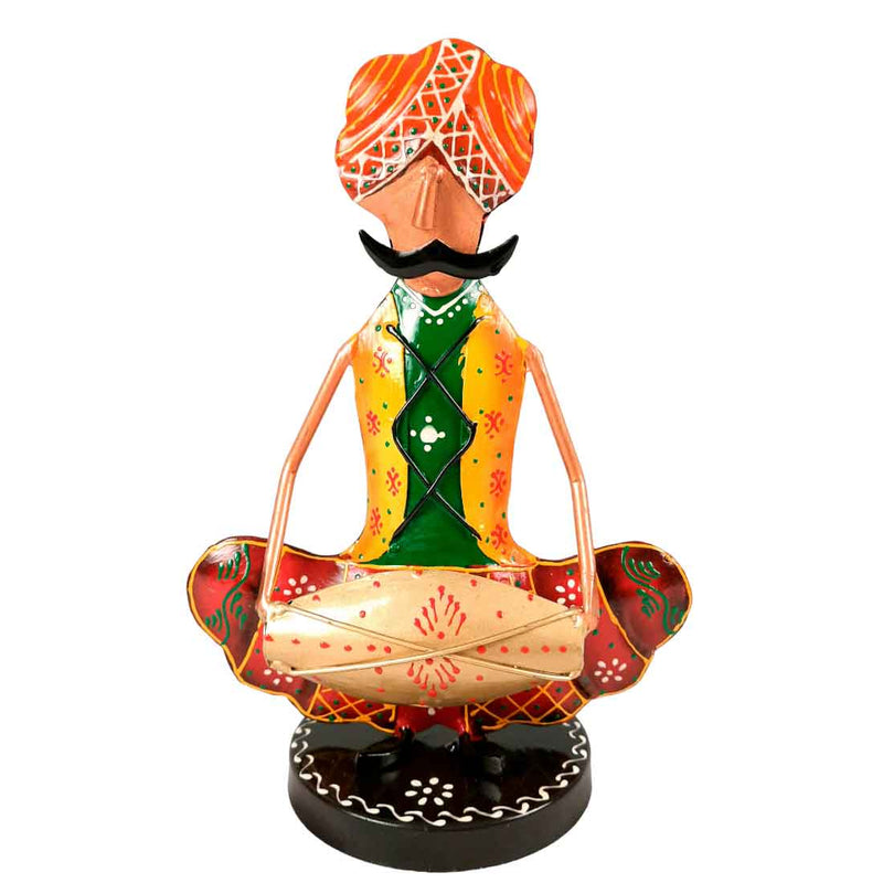 Rajasthani Musician Showpiece - For Table & Home Decor - 9 Inch -Set of 3