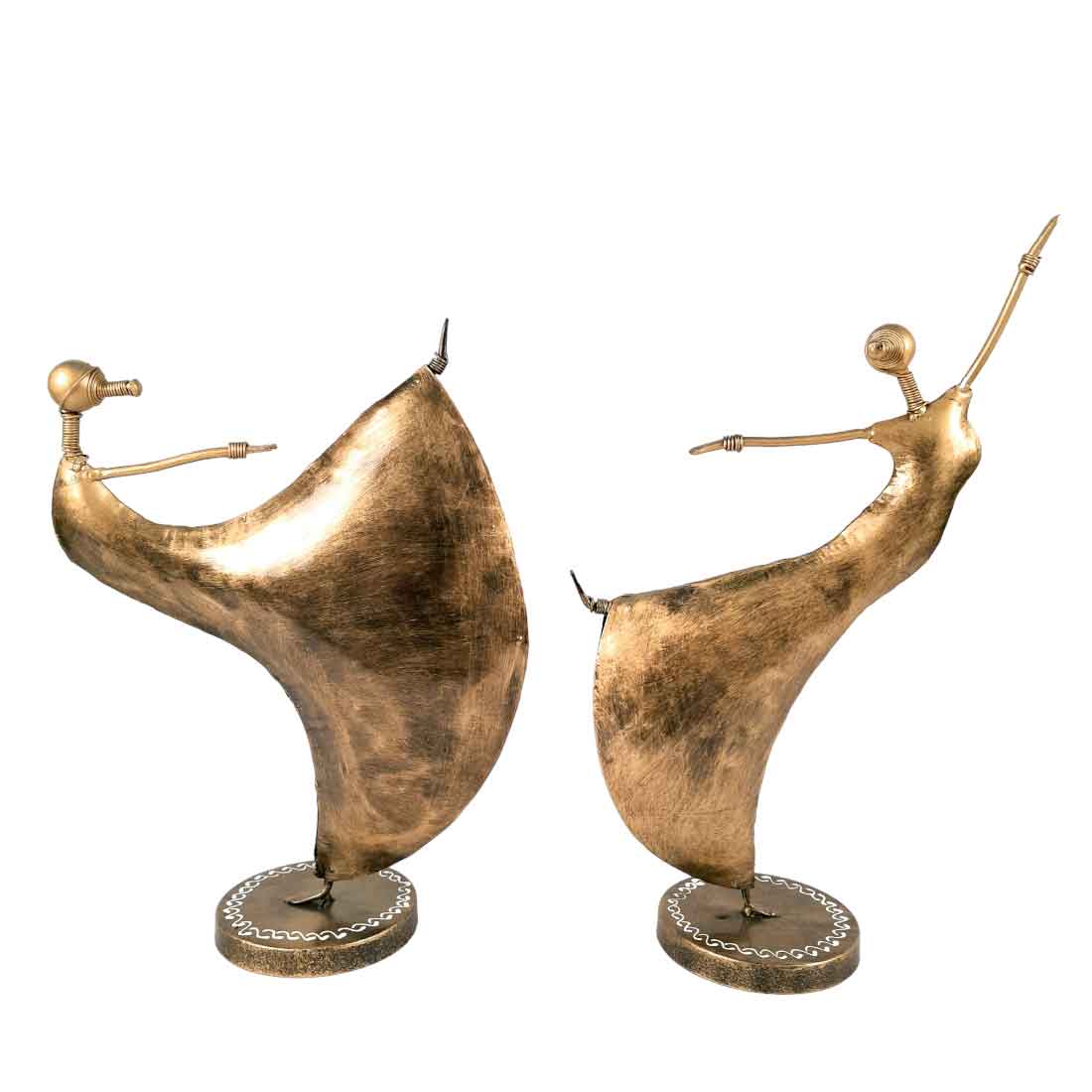 Dancing Lady - Female Figurines - for Side Table Decoration - 16 Inch - Set of 2 - Apkamart #Style_Design 1