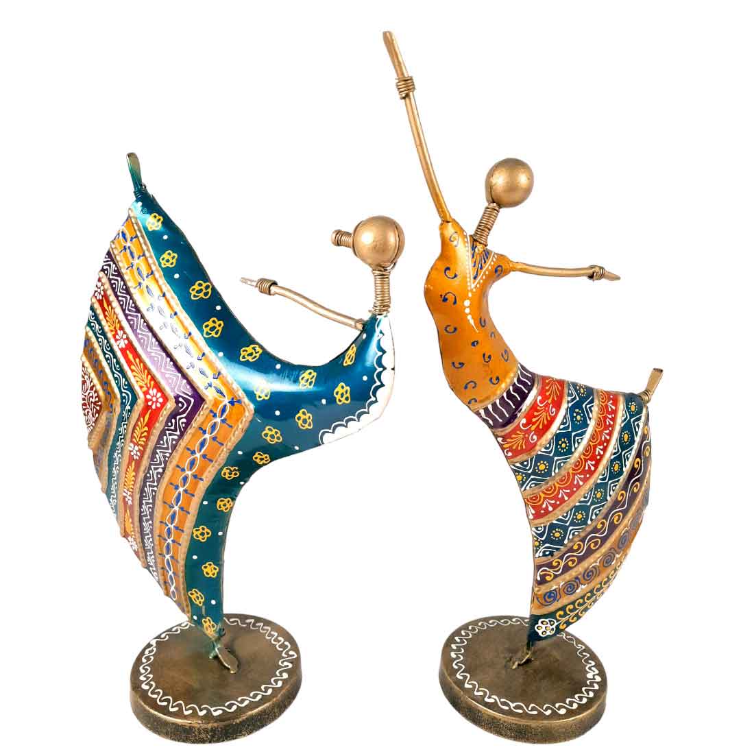Dancing Lady - Female Figurines - for Side Table Decoration - 16 Inch - Set of 2 - Apkamart #Style_Design 1