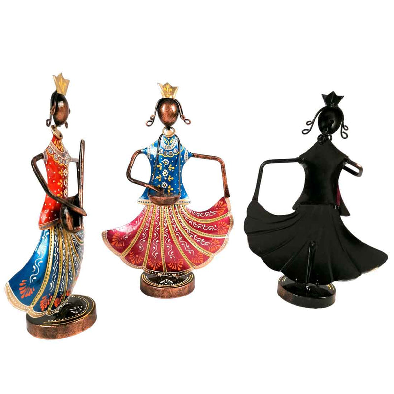 Musician Ladies Showpiece set of 3 - For Living Room, Home Decor & Gifts - 11 Inch - Apkamart