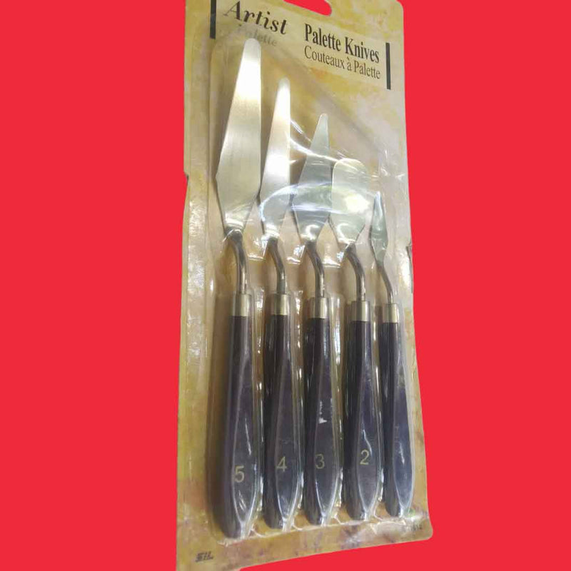 Palette Knives/ Painting Knives | Stainless Steel Scraper Spatula - Set of 5 - Apkamart