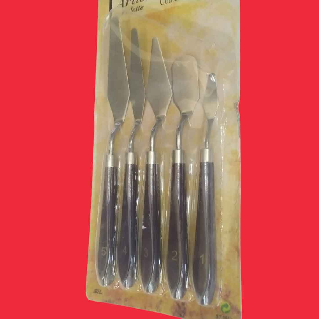 Palette Knives/ Painting Knives | Stainless Steel Scraper Spatula - Set of 5 - Apkamart