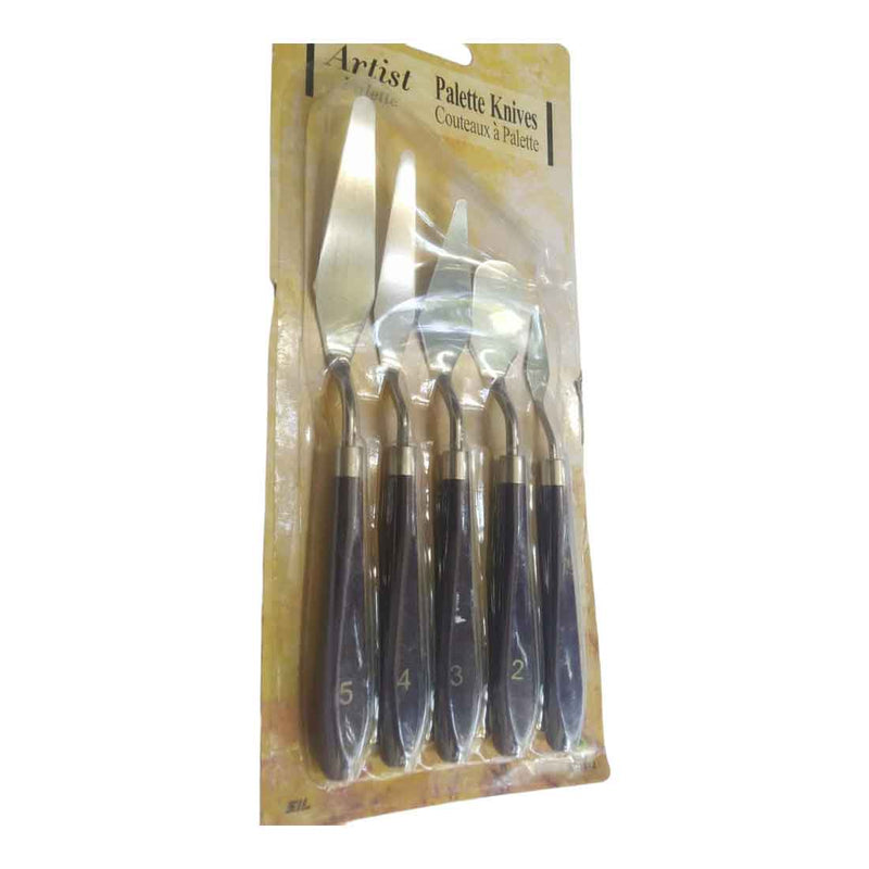 Palette Knives/ Painting Knives | Stainless Steel Scraper Spatula - Set of 5 - Apkamart