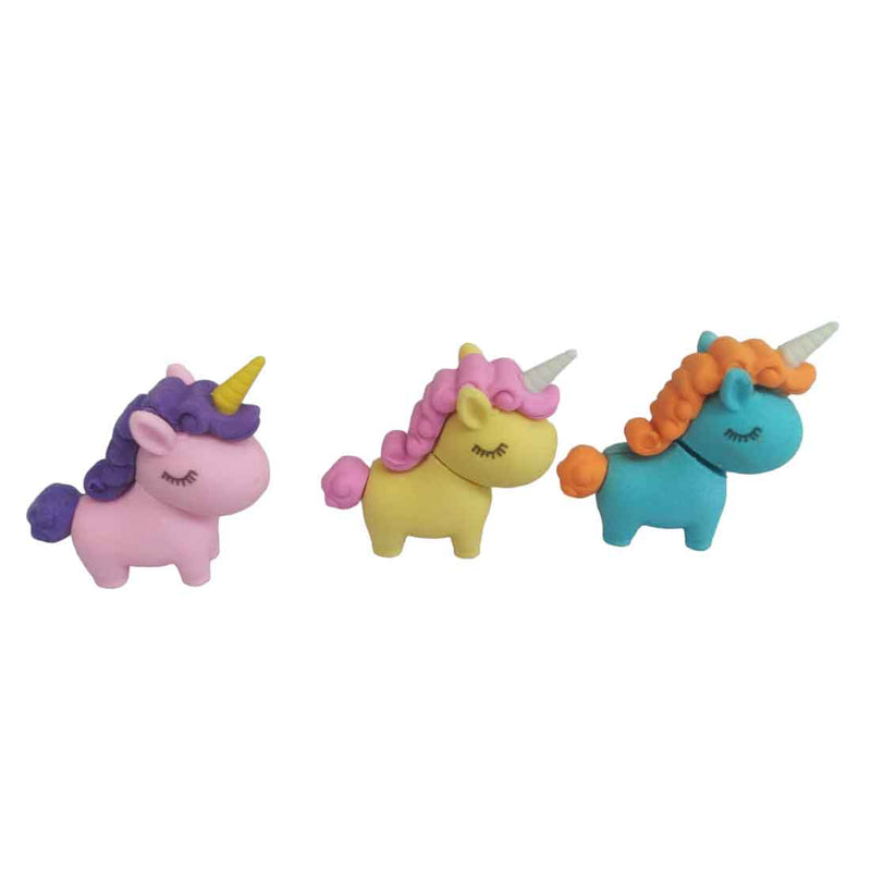 Kids Eraser Unicorn Shape - For Kids, Birthday Return Gift (Pack of 12)