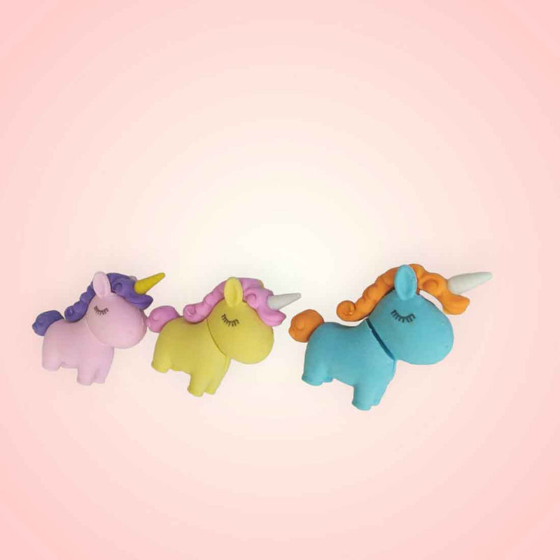 Kids Eraser Unicorn Shape - For Kids, Birthday Return Gift (Pack of 12)