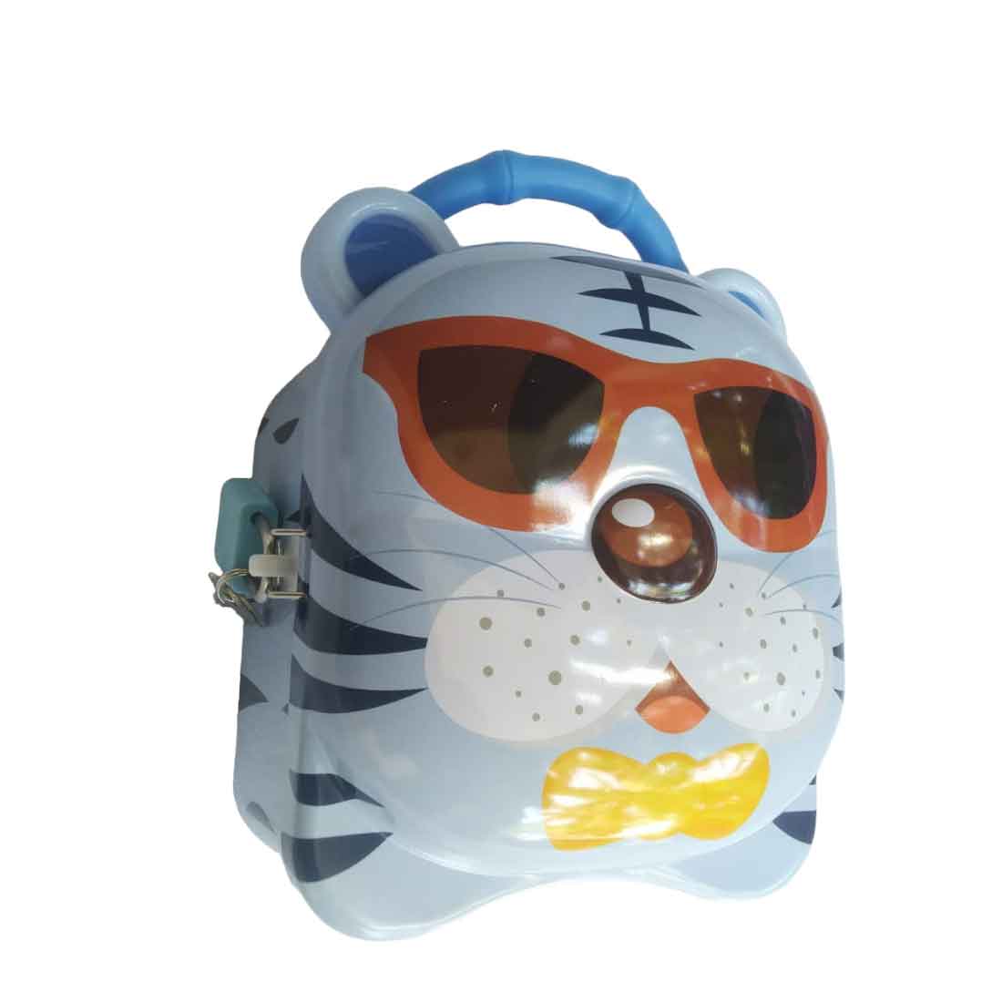 Tiger Coin Box | Piggy Bank with Lock & Key | Gullak - Money Bank For Kid's Birthday & Return Gift - Apkamart