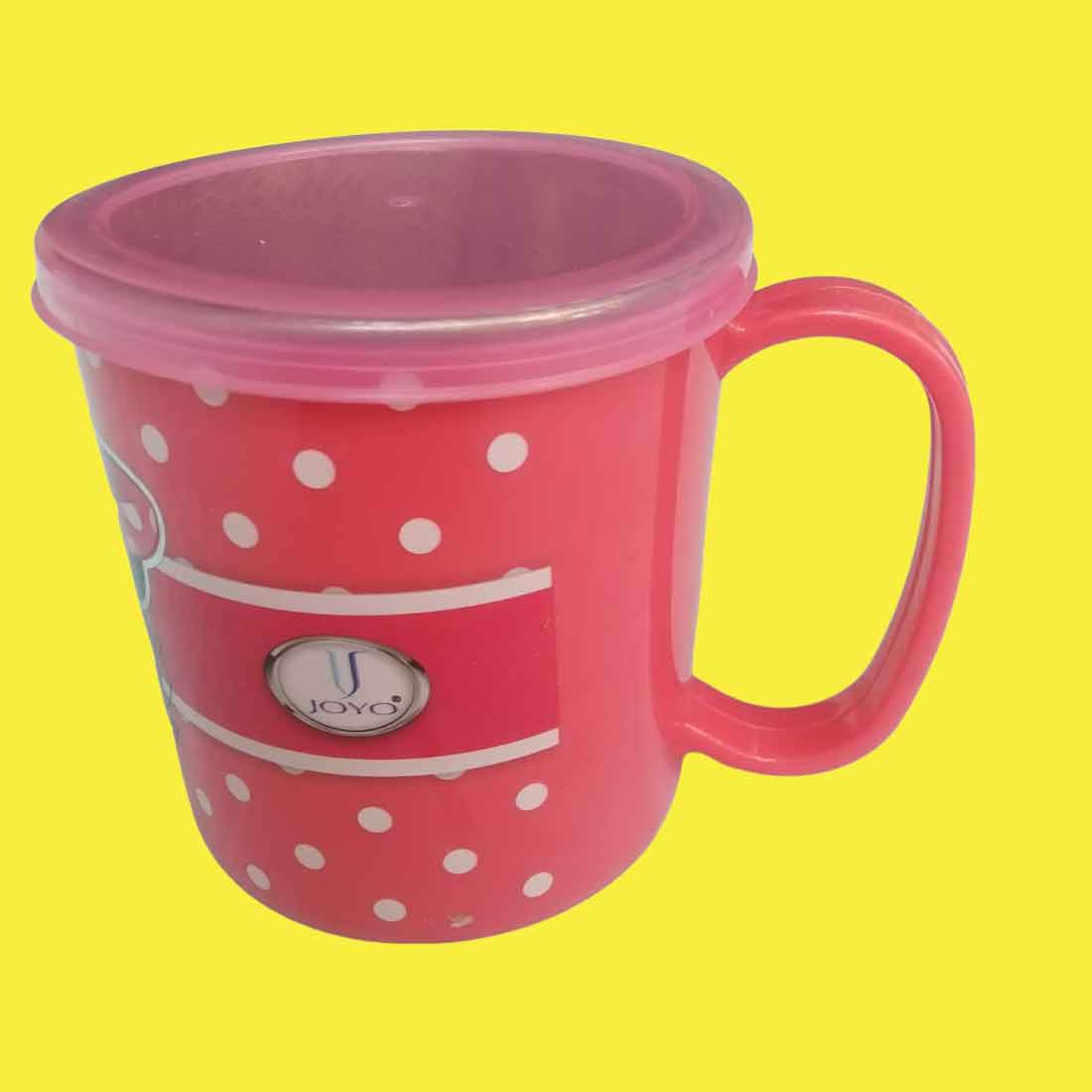 Mug With Cartoon Characters - For Kids | Milk Mug with lid - For Kids & Return Gift | In Assorted Color & Design (Single & Pack of 2) - Apkamart