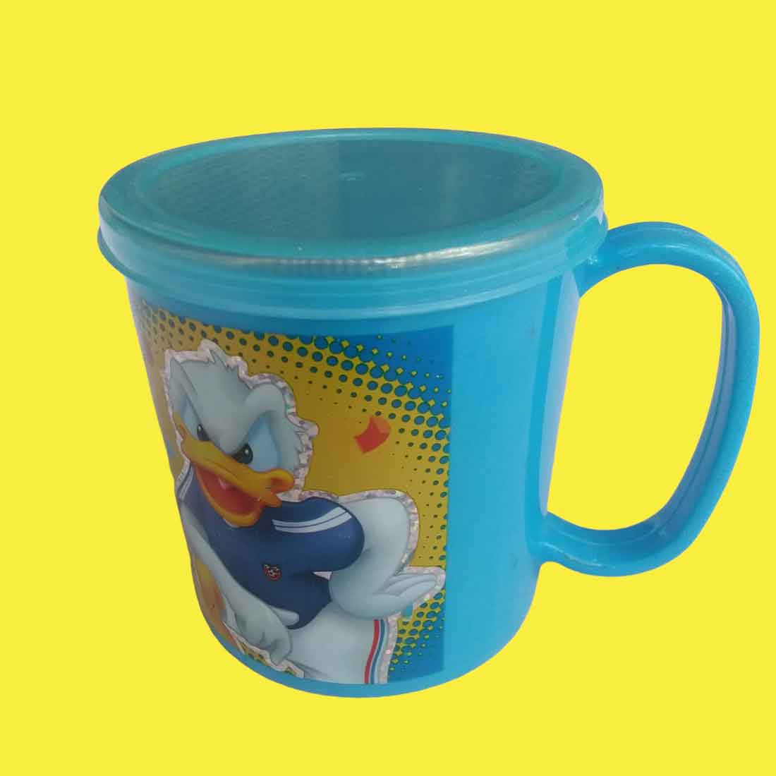 Mug With Cartoon Characters - For Kids | Milk Mug with lid - For Kids & Return Gift | In Assorted Color & Design (Single & Pack of 2) - Apkamart
