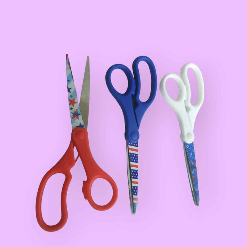 Kids-Friendly Craft Scissors in Assorted Colors – for School, Art and Craft (Pack of 3)