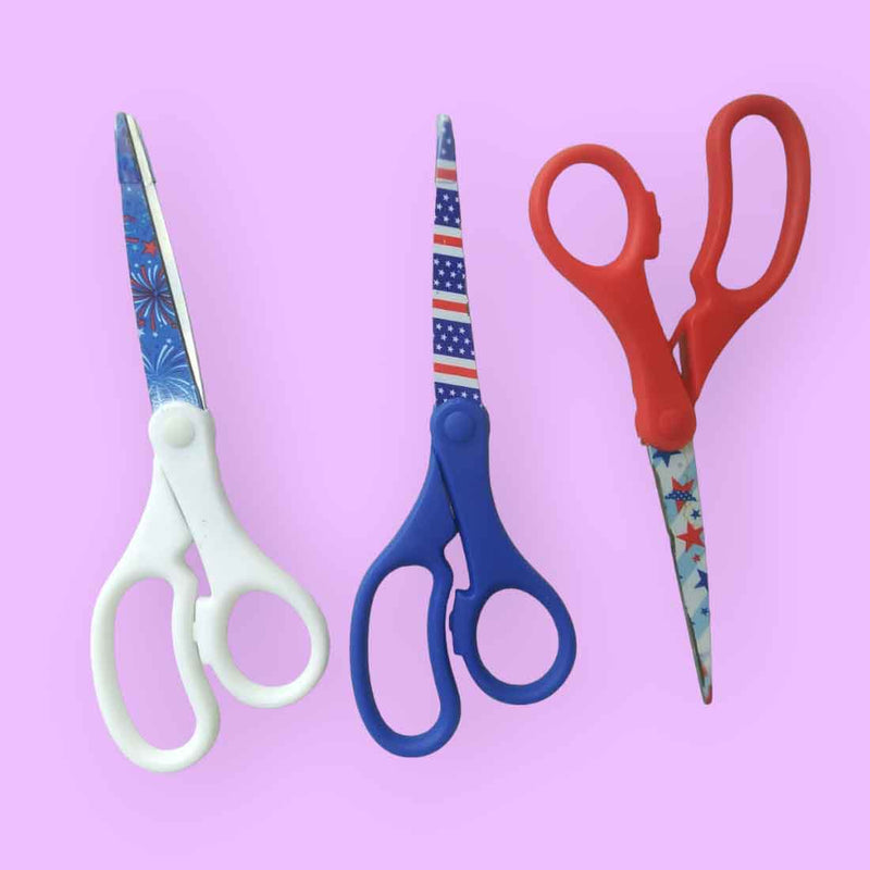 Kids-Friendly Craft Scissors in Assorted Colors – for School, Art and Craft (Pack of 3)