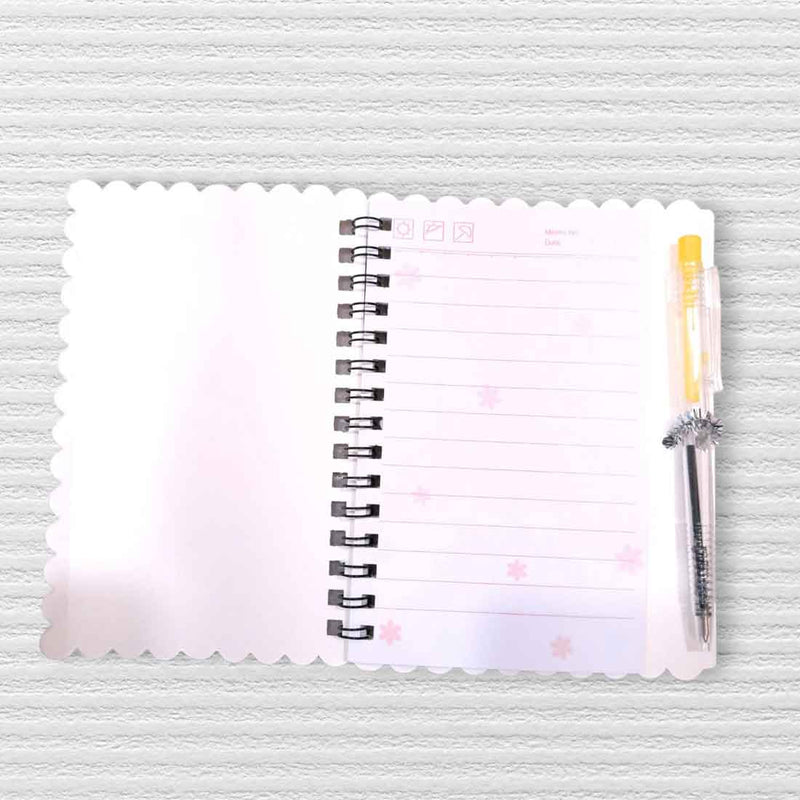 Colorful Spiral Note Book Single Line | Note Book with Pen (30 Pages) - For Kids, Students & Return Gifts (Pack of 10) -Apkamart