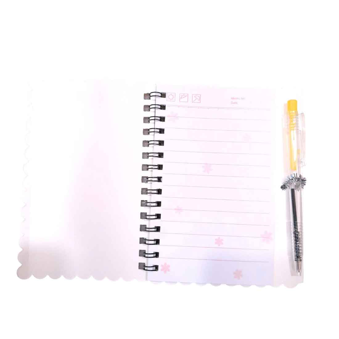 Colorful Spiral Note Book Single Line | Note Book with Pen (30 Pages) - For Kids, Students & Return Gifts (Pack of 10) -Apkamart