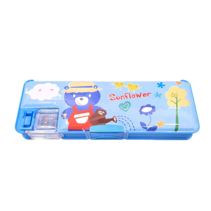 Magnetic Pencil Box | Pen pencil case with Design in Cartoon Characters - for Kids School Supplies & Birthday Return Gifts | In Assorted Colors ( Pack of 3) - Apkamart