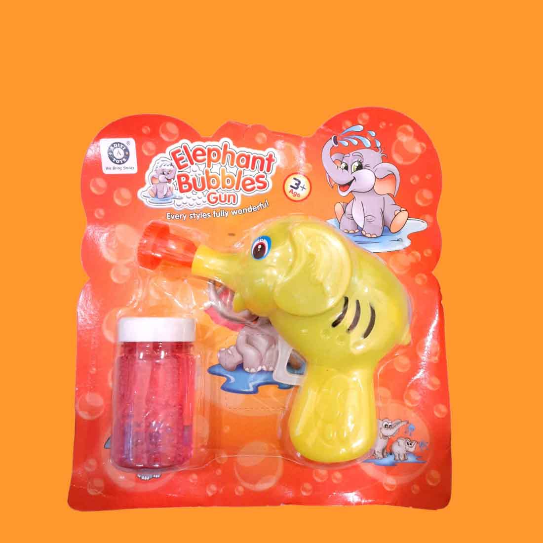 Bubble Making Gun with Bubble Solution in Elephant Shape - For Kids & Birthday Return Gift - Apkamart