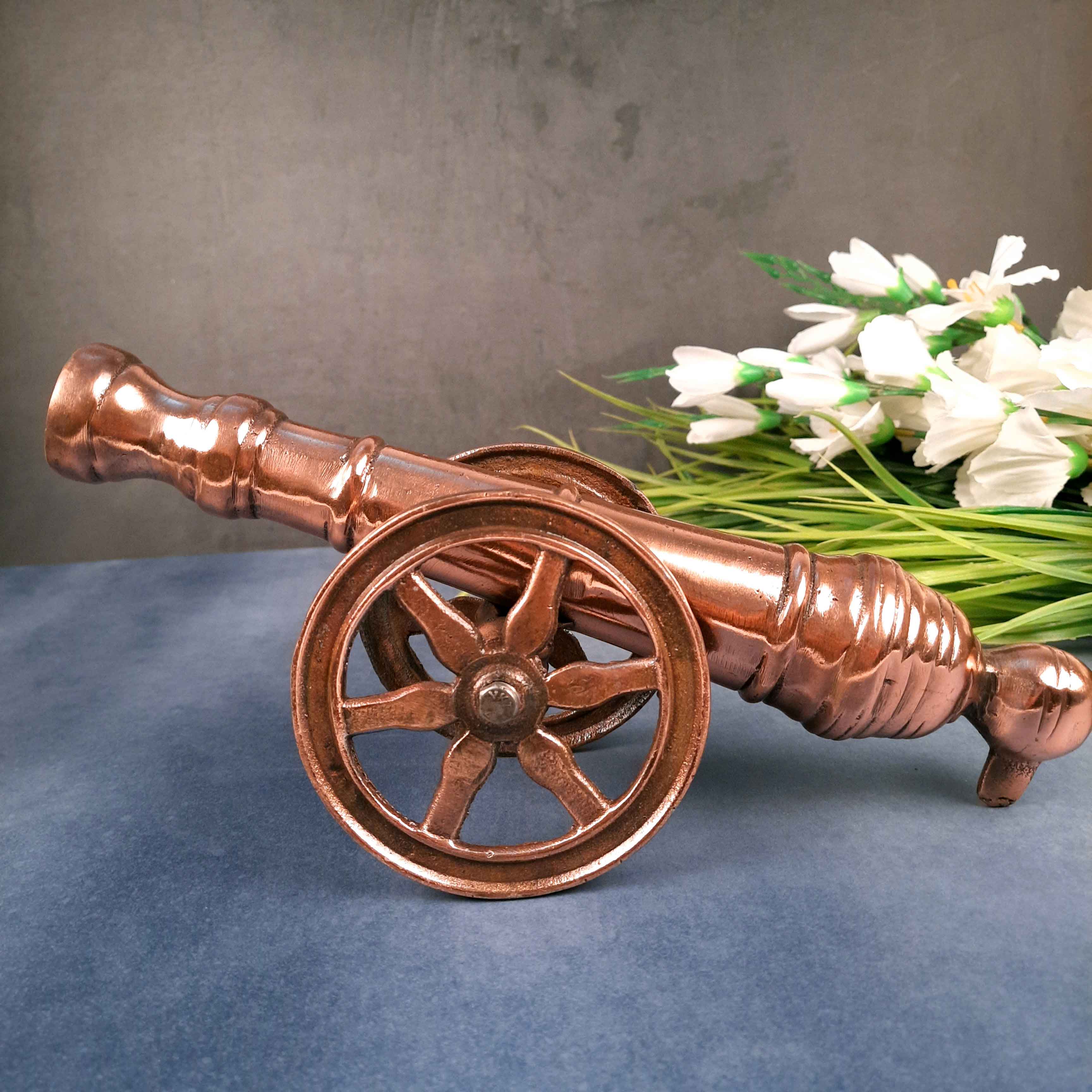 Cannon Single Barrel - Decorative Showpiece for Table & Office Decor - 13 Inch - Apkamart