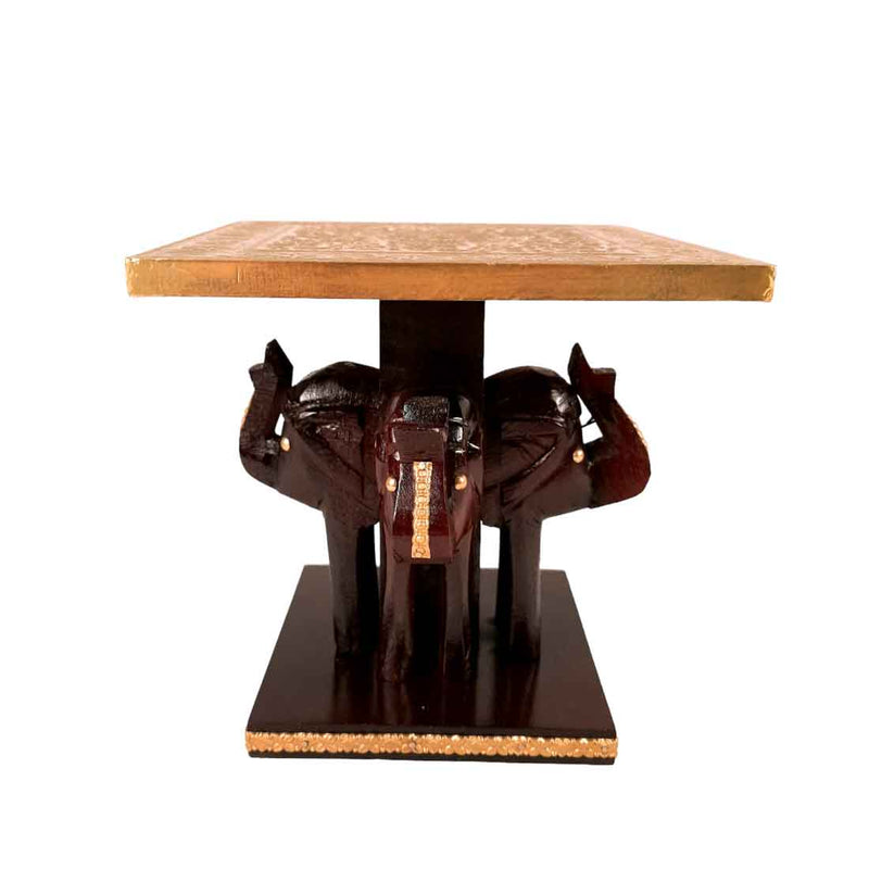 Elephant Cake Stand | Elephant Small Table Showpiece - For Home Decor & Gifts - 8 Inch - Apkamart