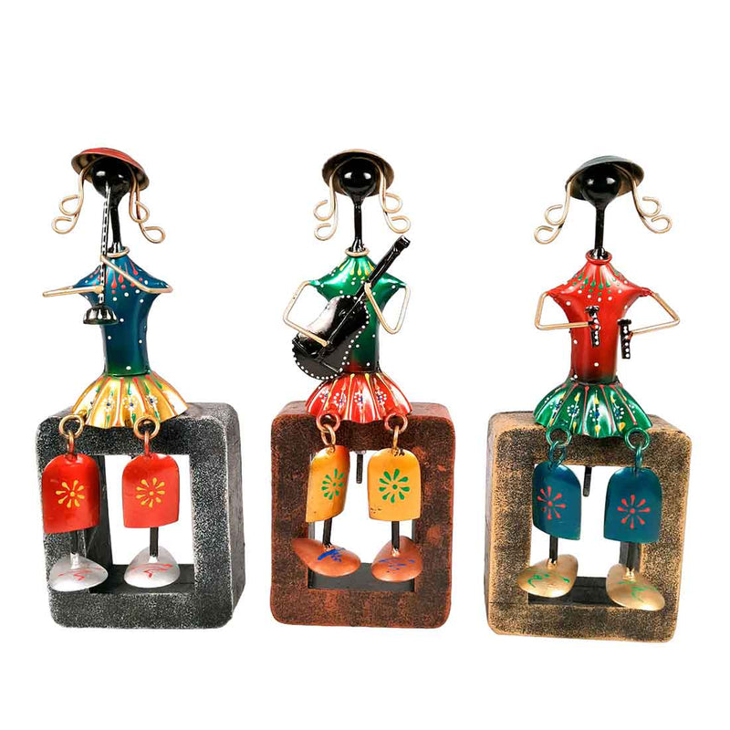 Musicians Playing Musical Instruments Showpiece - Set of 3 - For Living Room, Home & Table Decor & Gifts - 12 Inch - Apkamart