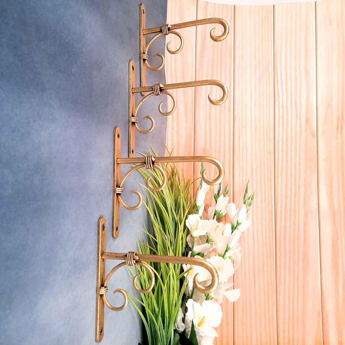 Metal Wall Hook - For Hanging Pots, Plants & Votives - 8 Inch -Apkamart #style_ pack of 4
