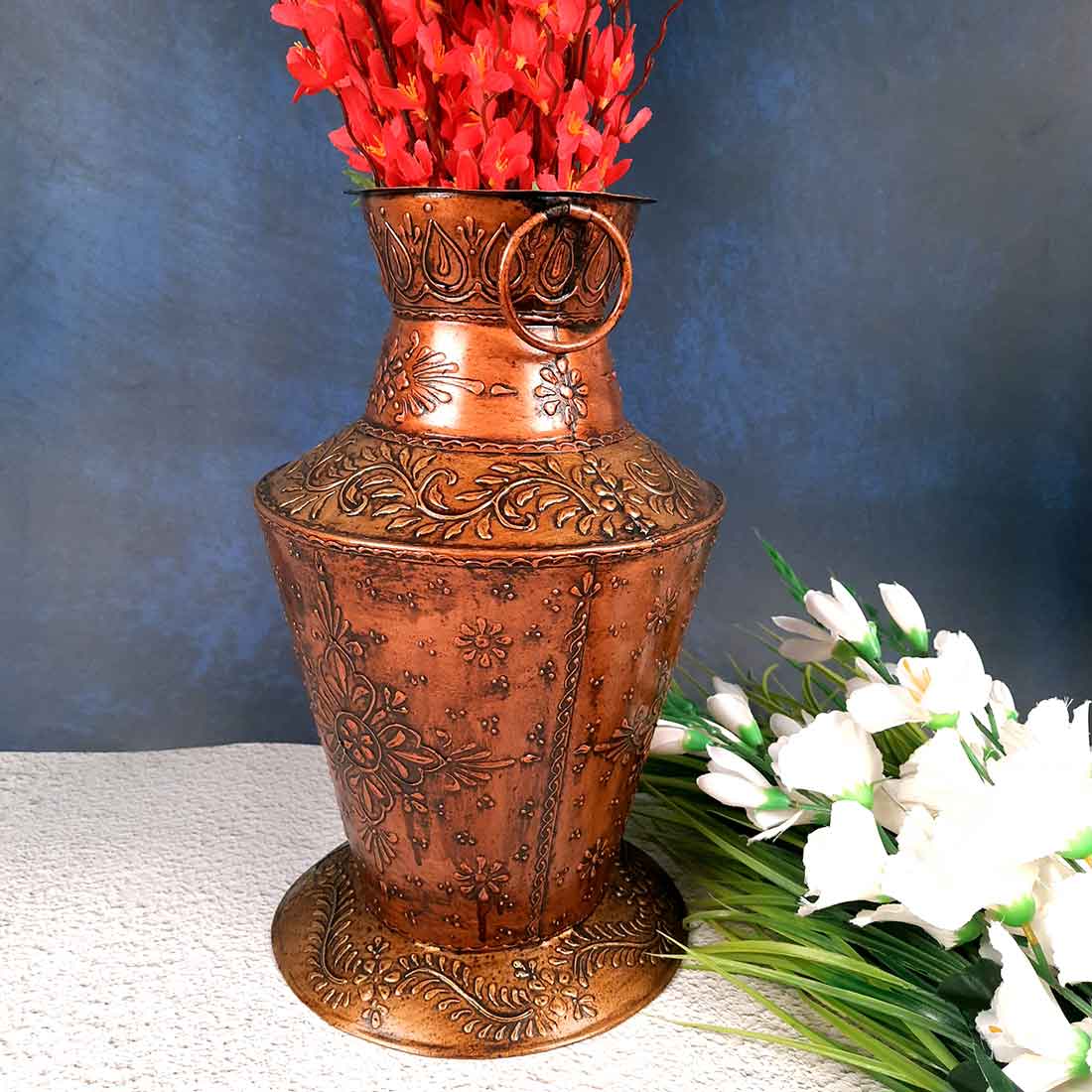 Big Flower Pot - Corner Flower Vase - For Living Room & Entrance -16 Inch-Apkamart