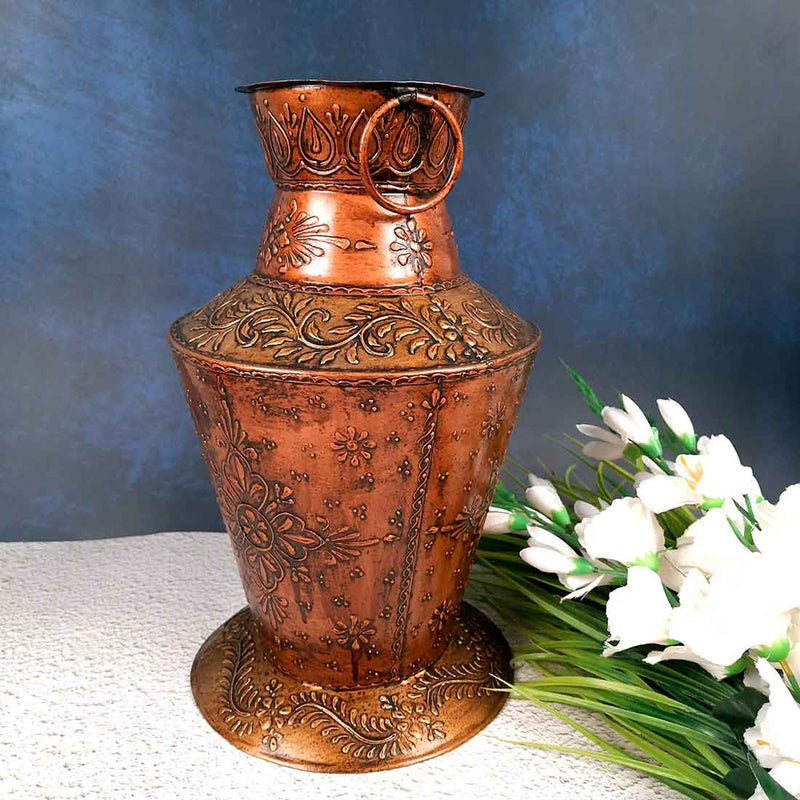 Big Flower Pot - Corner Flower Vase - For Living Room & Entrance -16 Inch-Apkamart