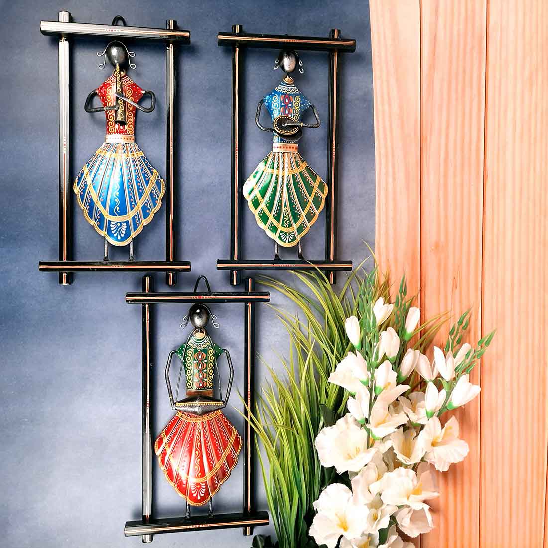 Metal Wall Hanging- For Home Decor & Gifts -15 Inch - Set of 3- Apkamart
