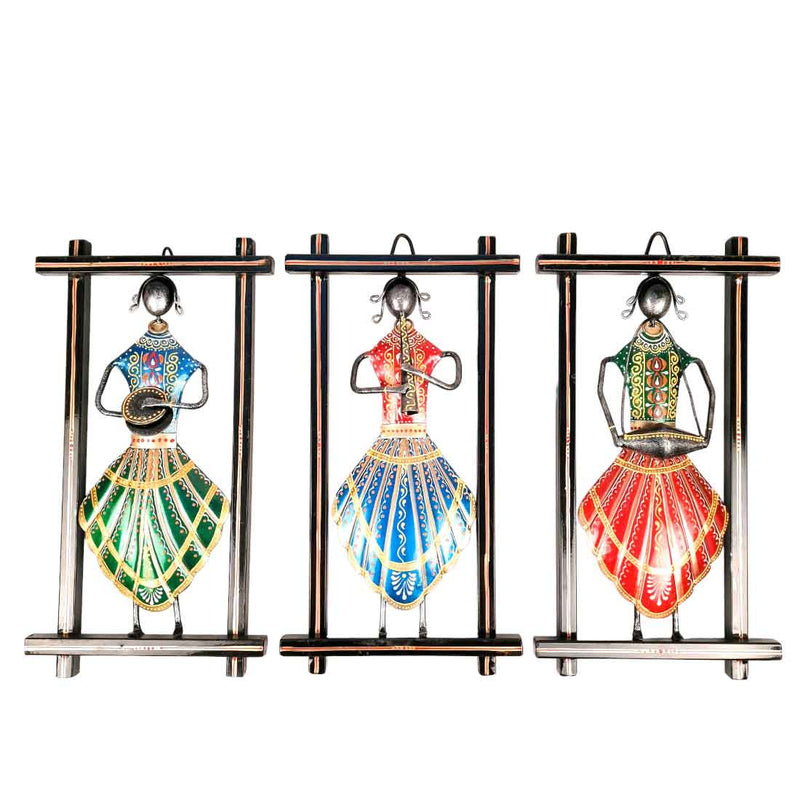 Metal Wall Hanging- For Home Decor & Gifts -15 Inch - Set of 3- Apkamart