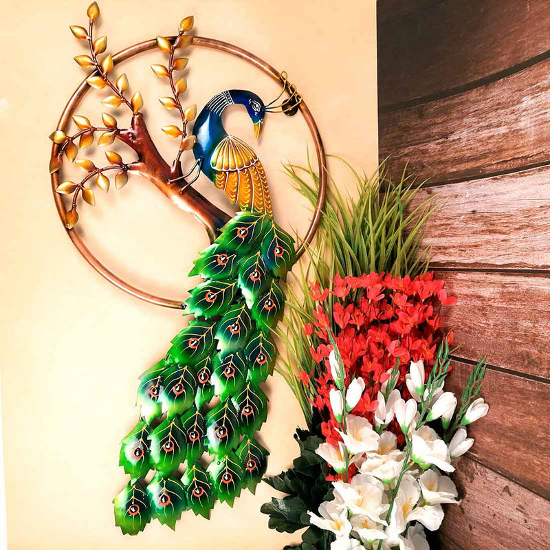 Peacock Wall hanging -For Home Decor & Gifts -16 Inch- Apkamart