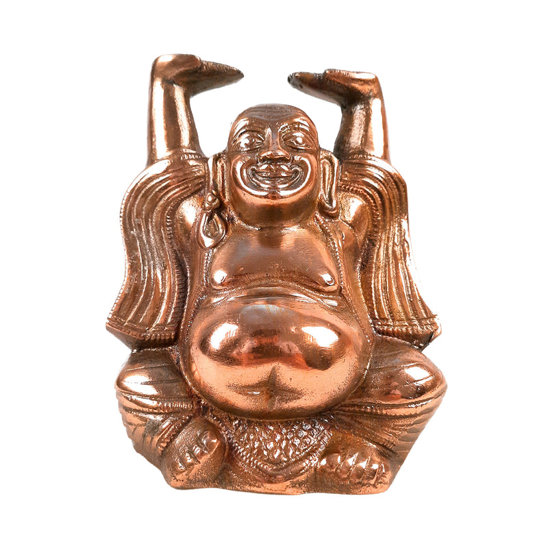 Laughing Buddha Showpiece For Good Luck | Laughing Buddha for Happiness, Positivity, Home Decor & Gift - 7 inch-Apkamart