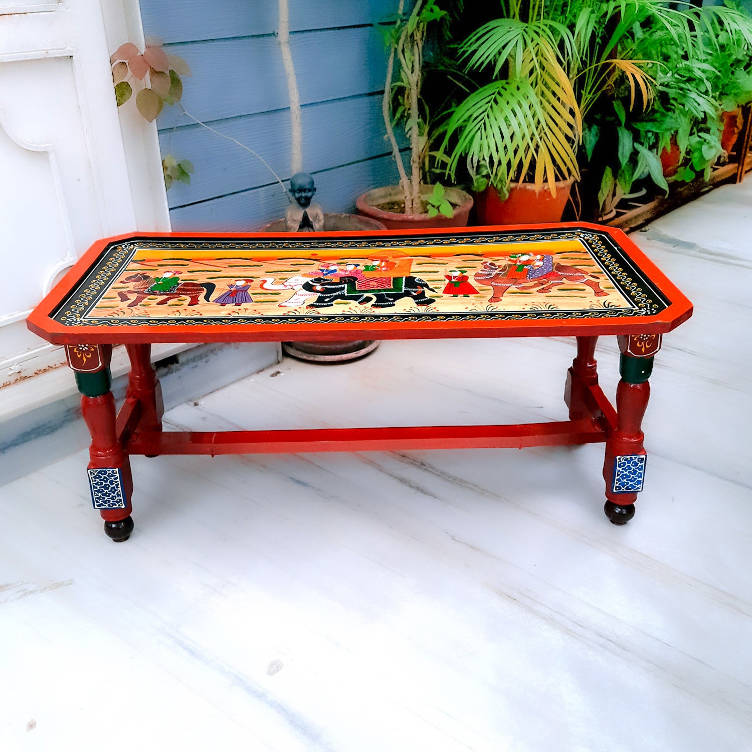 Coffee Tables for Living Room |Table for Home Decor & Gifts - 36 Inch- Apkamart #Color_Orange