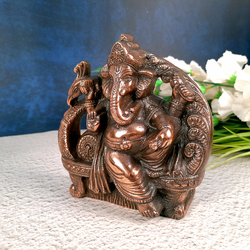 Ganesh Statue | Ganpati Murti For Table & Home Decor | Ganesha Idol for Vastu, Home, Puja, Religious Decor - 7 inch- Apkamart