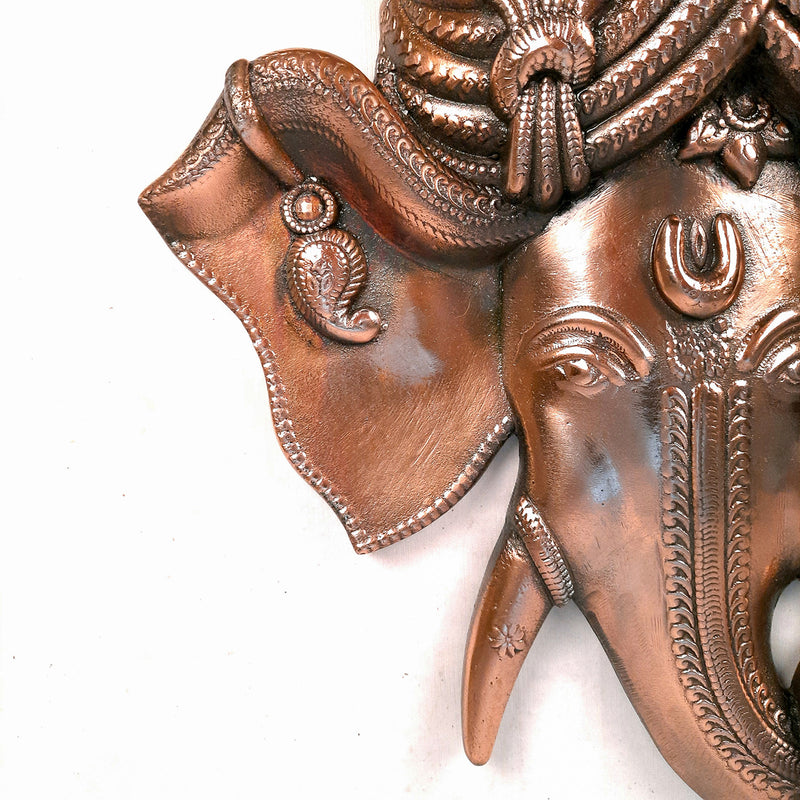 Ganesh Wall Hanging | Lord Ganesha Wall Statue - for Home & Office Decor |Wedding & House Warming Gift - 17 inch-Apkamart