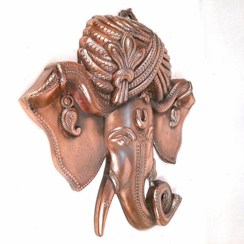 Ganesh Wall Hanging | Lord Ganesha Wall Statue - for Home & Office Decor |Wedding & House Warming Gift - 17 inch-Apkamart