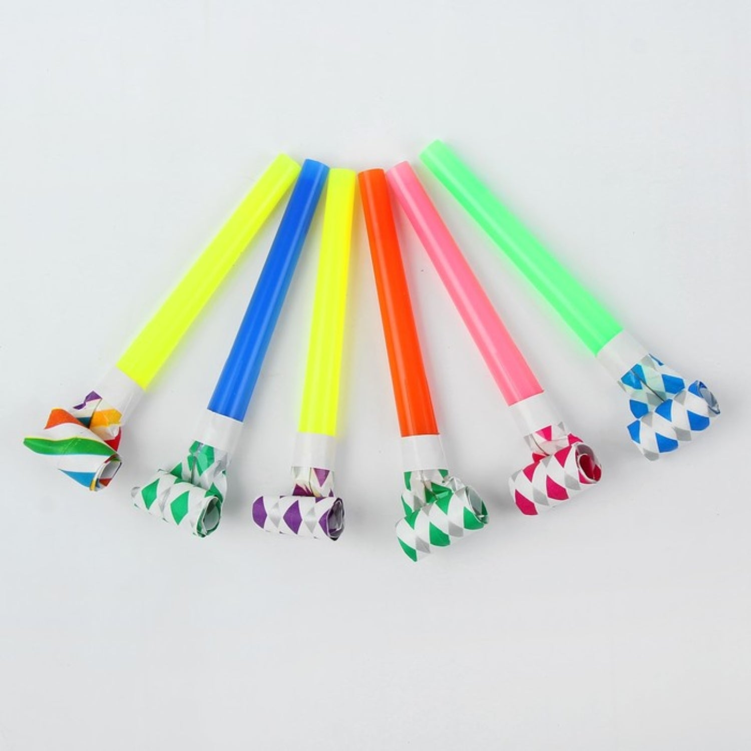 Party Horns for Kids Whistle Noise Makers Birthday Party Supplies Fun Party Favors for Boys & Girls Colorful Celebration Accessories for School - 10 Inch (Pack Of 10) - Apkamart