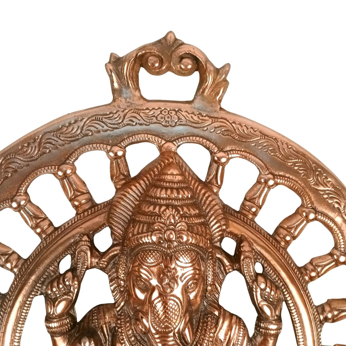 Ganesha Wall Hanging Metal Religious Wall Decor – 17 Inch-Apkamrt