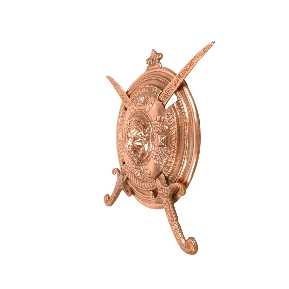 Lion Face Dhal Talwar Sword & Shield Wall Hanging – 15 Inch