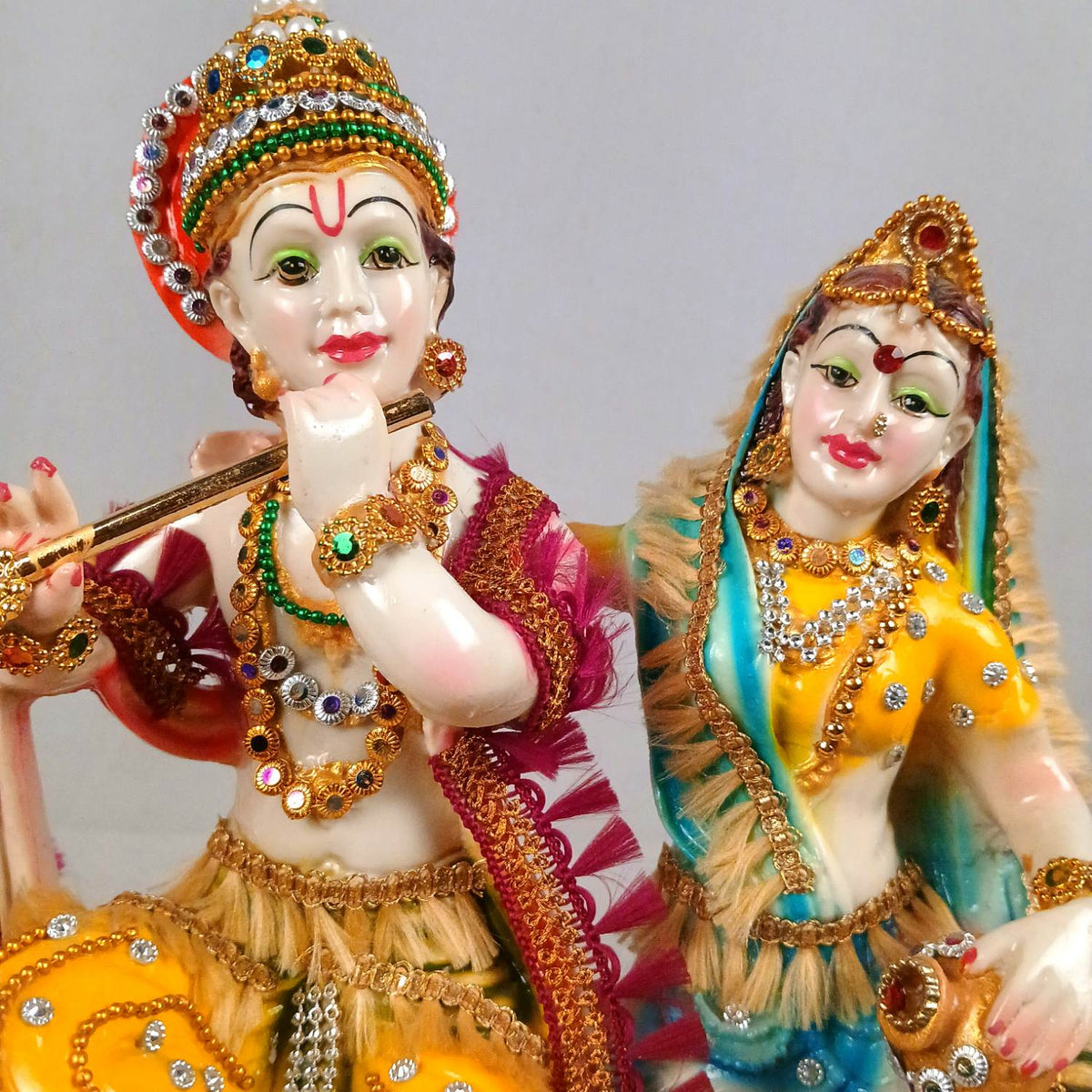 Radha Krishna on Royal Sofa Statue Idol – 12 Inch