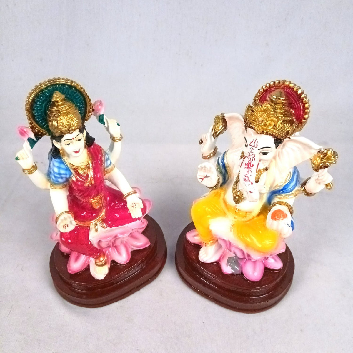 Lakshmi Ganesha Statue Idol Set For Diwali – 6 Inch-Apkamart