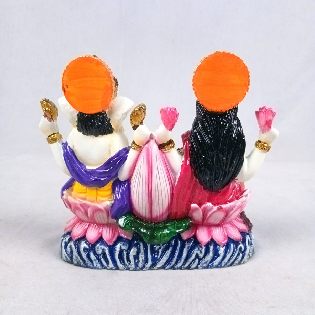 Lakshmi Ganesha Statue Idol with Coin Pot For Diwali Pooja – 6 Inch-Apkamart