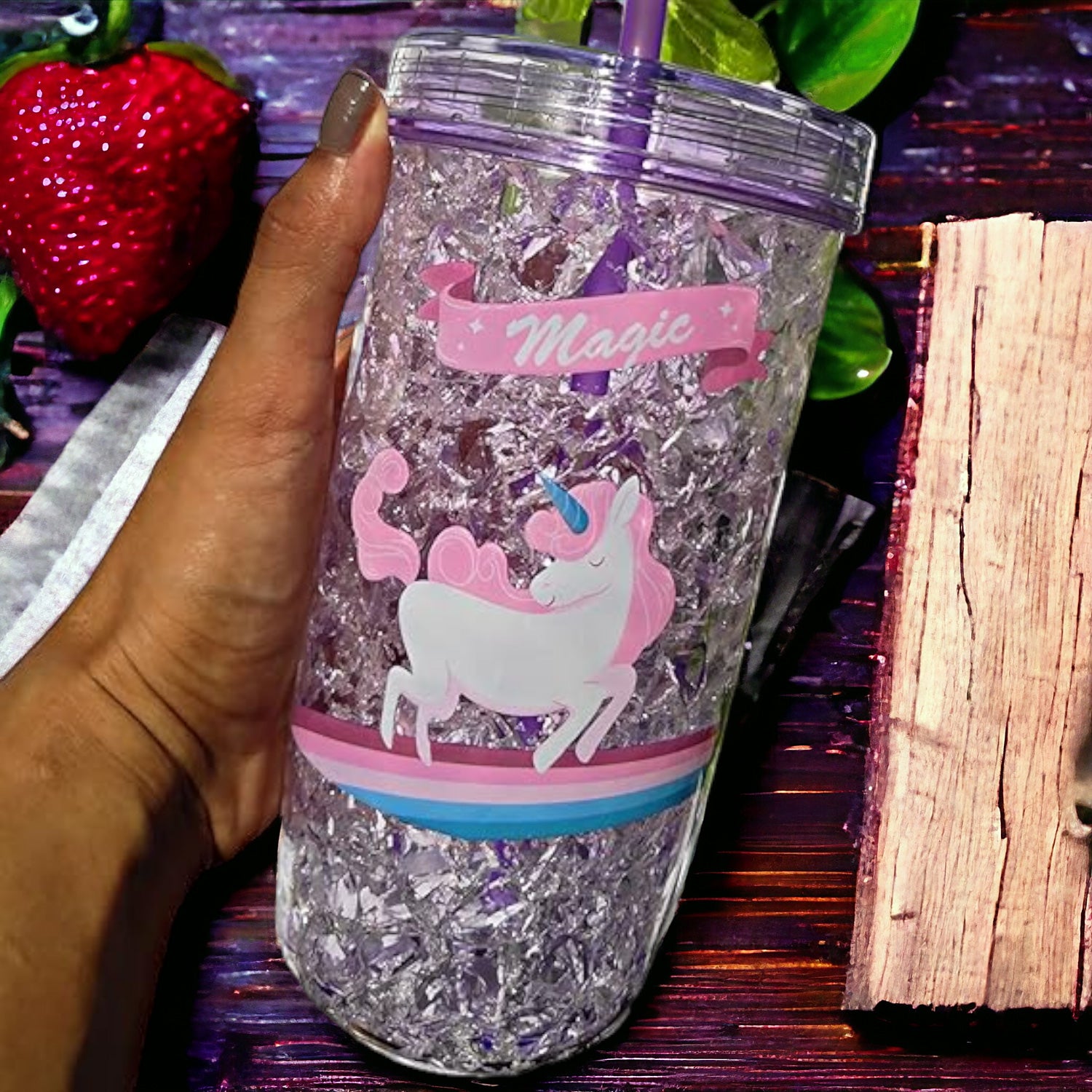 Unicorn Sipper Bottle With LED Glow Light | Sipper with Straw - For Kids Birthday Gift & Return Gift