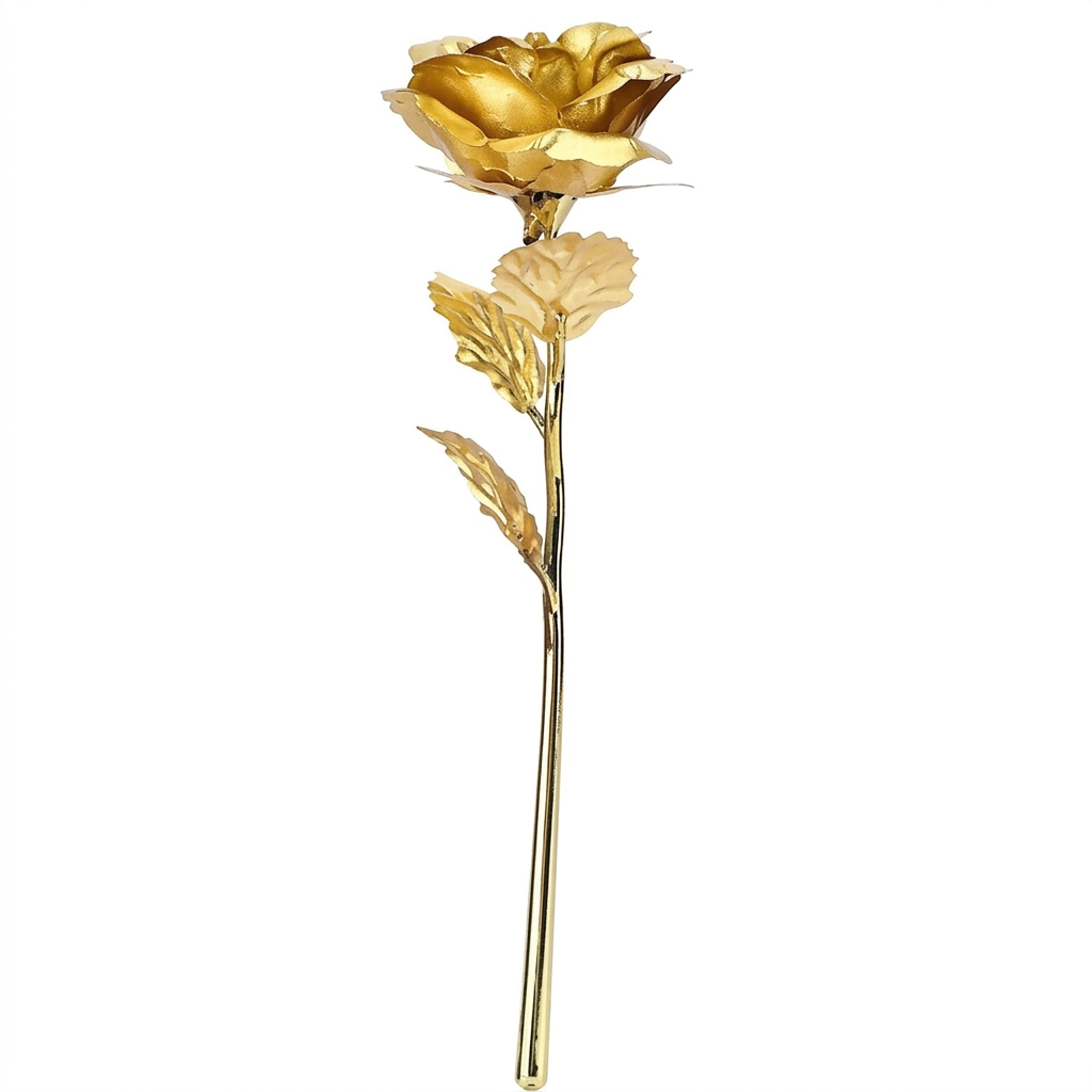 Artificial Golden Rose – 9 Inch Gift for Home - Apkamart
